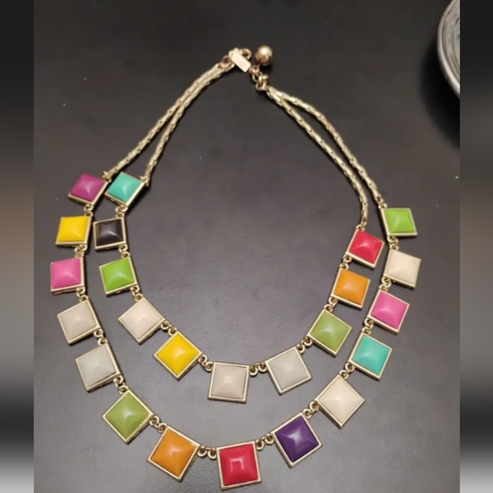 Kate Spade New York Enamel "Tutti Frutti" Collar Necklace